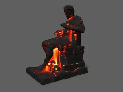 lava statue Low-poly 3D model