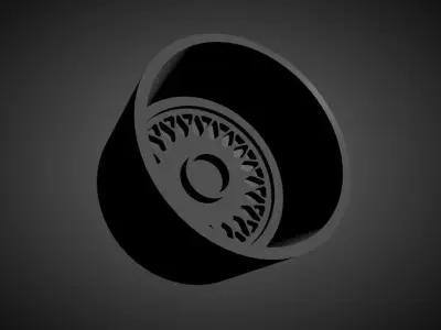 HRE 501 scalable and Printable rim 3D print model