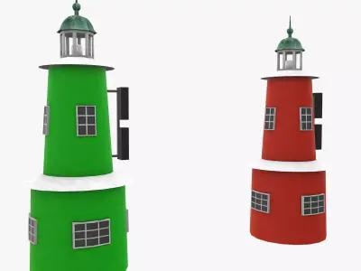 Light House Helsingor Low-poly 3D model