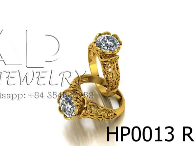 Engagement ring size 62 3D model