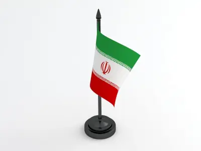 Table Flag Iran 3D model