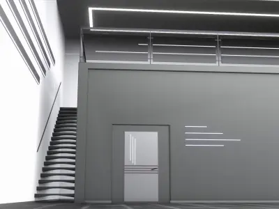 car STUDIO SCENE warehouse 3D  future futuristic 3D model purchase