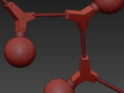 Mini Globe Branching Bubble 3D model