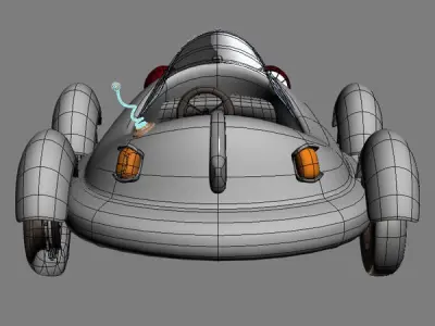 Car cartoon 02 Low-poly 3D model