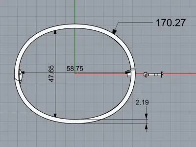 Bracelet Love 17size 10 gem  3D print model