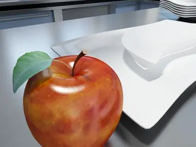 Red Apple High Detail 3D model
