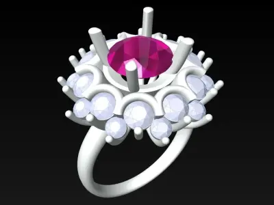 Diamond Ring - Womens Rings - N225107 3D print model