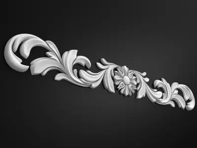 Carved decor 3D model 19