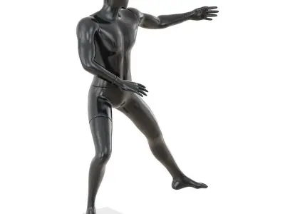 Faceless mannequin martial arts 39 3D model
