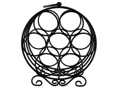 Circular Wine Rack 3D model