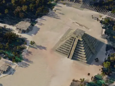 Chichen Itza Low-poly 3D model