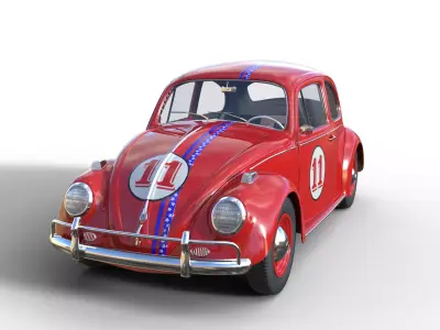 CLASSIC VW BEETLE Vocho Race Car 11 3D model