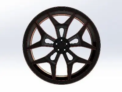 Rim 3D Model orange rims 3D print model