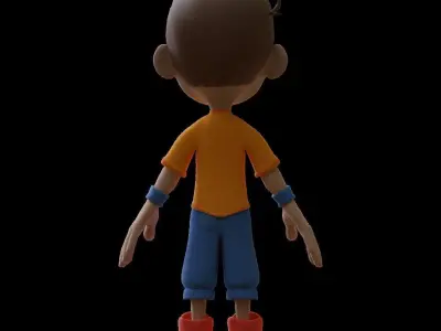 Boy Character Model Low-poly 3D model