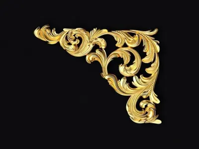 Central decor ornament for furniture 3D model 721
