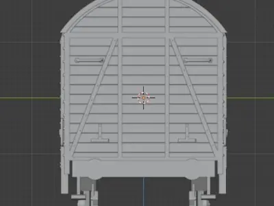 H0 1-87 scale Gmhs freight car WW2 Era 3D print model