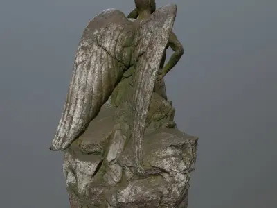 woma statue 1 Low-poly 3D model