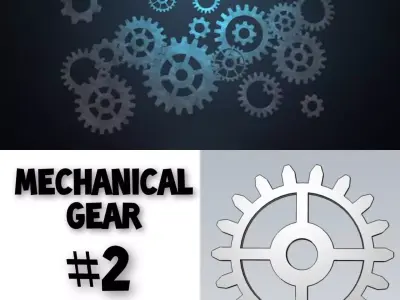 Mechanical Gear Wheel For Engineering Work 3D model