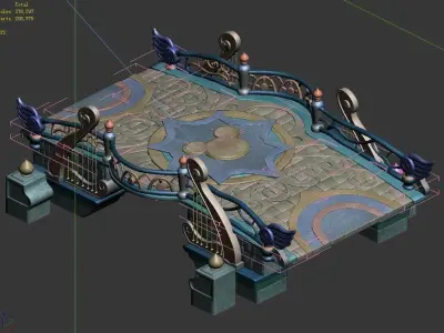 Game main city - Stone Bridge 96 3D model