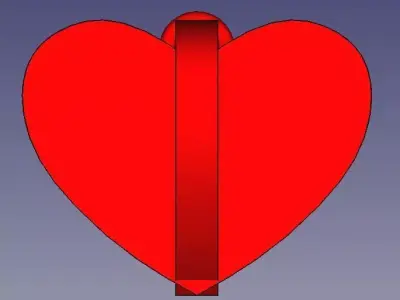 Intersecting hearts Free 3D print model