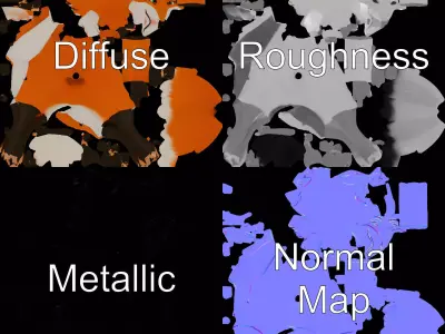 Vivid Fox Character model pack Low-poly 3D model