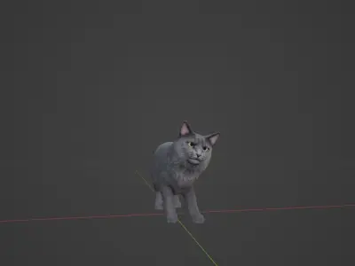 Nebelung Cat 3D model