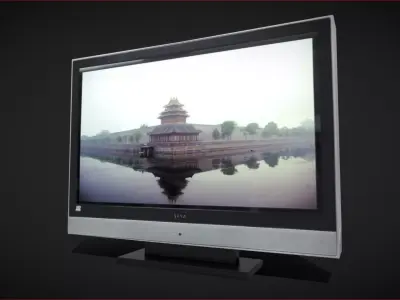 Generic Plasma TV Low-poly 3D model