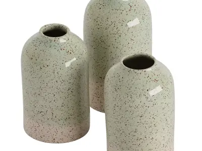 Speckled clay detail vase 3D model