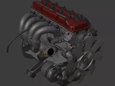 KA24DE S13 Engine 3D model