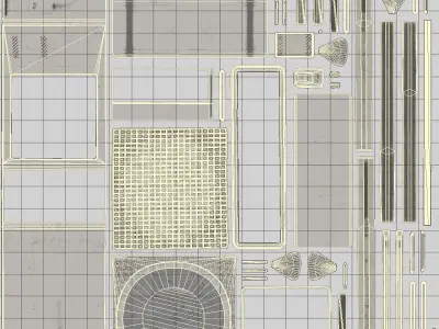 External air conditioner Low-poly 3D model