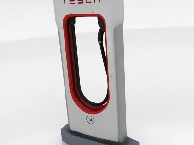 Tesla Supercharger Low-poly 3D model