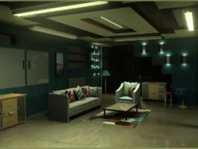 interior design Low-poly 3D model purchase