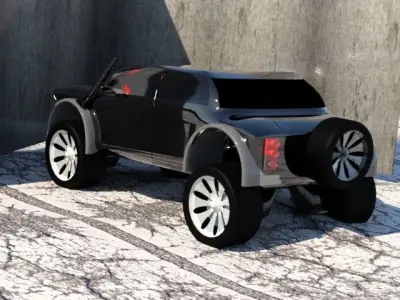 monster car creative design 3D 3D model