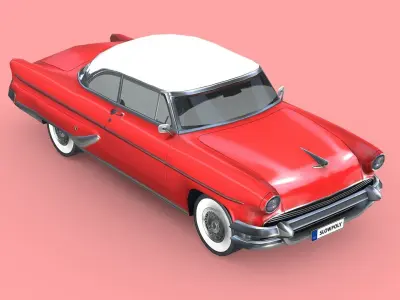 Lincoln Capri Hardtop Coupe 1955 Low-poly 3D model