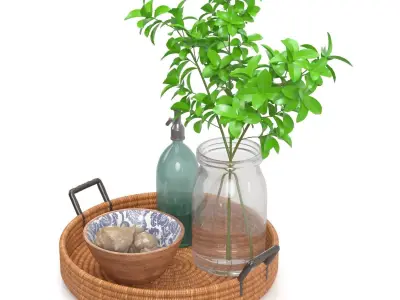 Coffee Table Decor 05 PBR 3D model