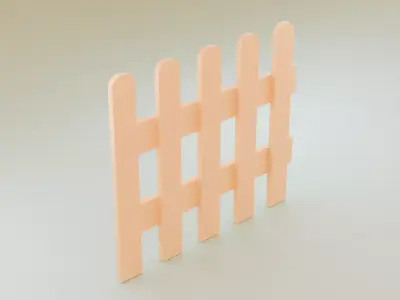 fence Free low-poly 3D model