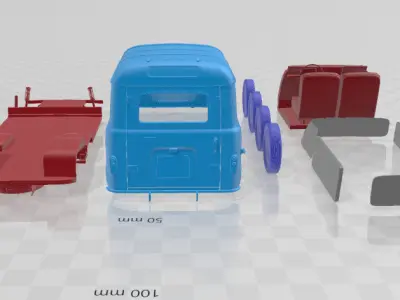 Renault 4 F4 1974 - Separate Parts STL Model 3D print model