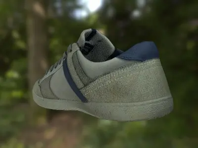 Sneaker shoe 3D model Low-poly 3D model