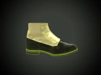 Mens retro boots  3D model