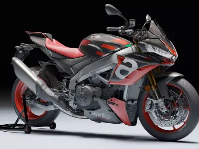 Aprilia Tuono V4 Factory E5 2021 Low-poly 3D model