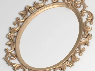 3D Model Mirror Decor element 3D print model