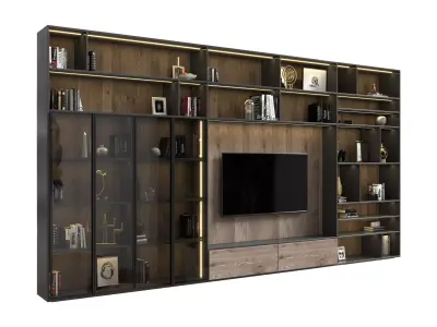 Contemporary Living Room TV Unit  3D model