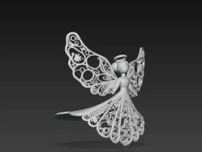 3D Flying Angel Christmas Decoration Model 3D print model