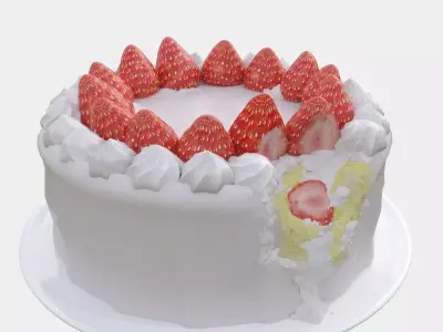 Cake take a bite 3D model