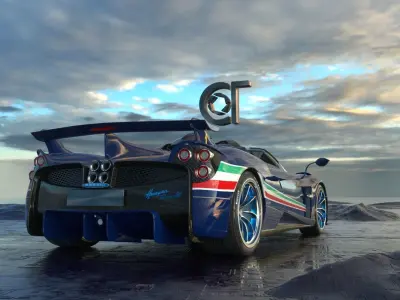 Pagani Huayra Tricolore 2021 3D model 3D model