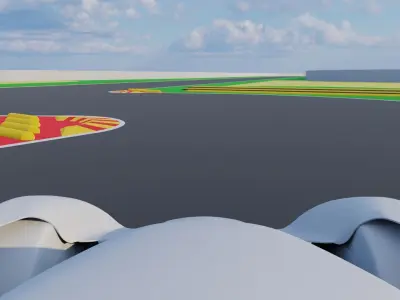 Racetrack 3D Environment Low-poly 3D model