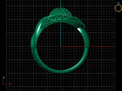 Fancy Womens Rings Plain Rings Ready STL 3DM Models Rings 3D print model 52