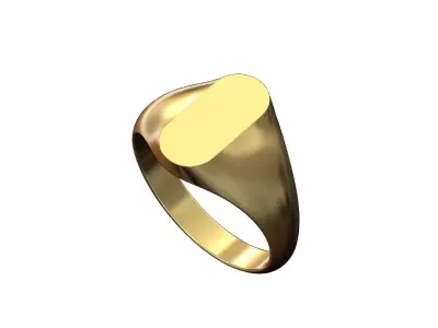 Slot Shaped signet ring US size 5 to 11 3D print model