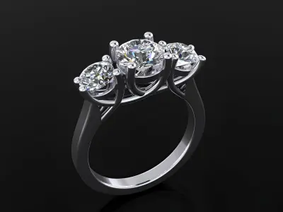 Woman Ring  46 3D print model