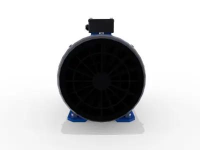 Electric Motor 2 Low-poly 3D model